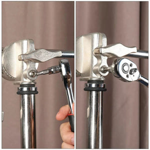 Planet Gates 46Pcs 1/4" Drive Metric Flexible Head Ratcheting Wrench Combination Spanner Mechanic Tool Set Car Repair Tool Kit w/Black Case