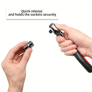 Planet Gates 46pcs Car Repair Tool Kit, 1/4 Inch Drive Socket Ratchet Wrench Set, Combo Tools Kit Bicycle Auto Repairing Tool