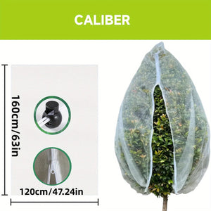 Planet Gates 47.24*63in(120*160cm) 1pc, Garden Netting, Insect Bird Barrier Netting Mesh With Drawstring And Zipper, Garden Bug Netting Plant Cover Fruit Tree Net For Protect Plant Fruits Citrus Flower From Insect Bird Eating