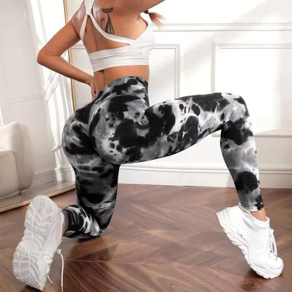 Planet Gates 47 Color Marbling Tie-Dye Yoga Pants Sports Leggings Women Running Fitness High Waist Seamless Gym Leggings Women Workout Tights