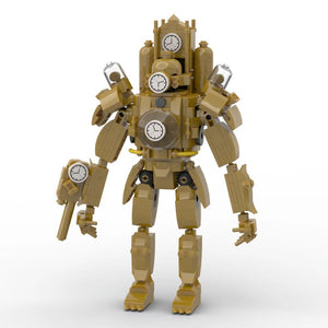 Planet Gates 477 PCS / CHINA Gobricks MOC Skibidi Toilet Man Monitor Building Blocks Speakerman The Audio and Camera Man ski video eyelet camera man Toys