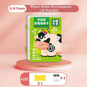 Planet Gates 47Pages 1 Magical Tracing Workbook Control Training Book Reusable Magic Practice Copybook Children Montessori Drawing Education Stationery
