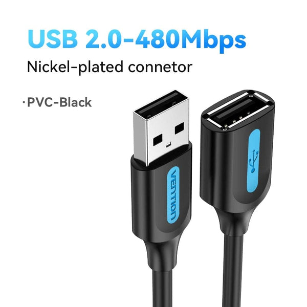 Planet Gates 480Mbps-PVC Black / 0.5m / CHINA Vention USB 3.0 Extension Cable USB 3.0 2.0 Cable Extender Data Cord for PC Smart TV Xbox One SSD Fast Speed USB Cable Extension