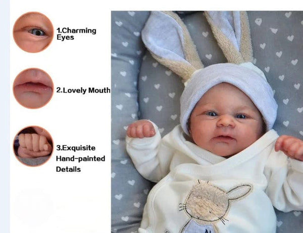 Planet Gates 48CM NPK 19inch Elijah Newborn Baby Already Painted Finished Doll Awake Reborn Baby Size 3D Skin Visible Veins Collectible Art Doll