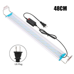 Planet Gates 48cm US Plug Aquarium LED Light EU/US Plug Fish Tank Aquatic Plant Grow Lighting 28/48cm White Blue Clip Lamp