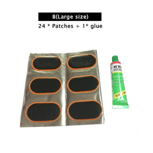 Planet Gates 48Pcs+1 Glue Motorcycle Bike Repair Tool Tire Tyre Rubber Patch Piece Cycling Puncture Repair Tools Kits Banden Reparatieset