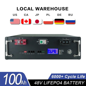 Planet Gates 48V 100Ah Pack / CHINA New 12V 24V 48V 100Ah  200Ah 280Ah 300Ah 400Ah LiFePO4 Battery Built-in BMS Rechargeable Battery for Inverter Solar RV No Tax