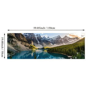 Planet Gates 49.99x149.99cm 1pc Canvas Painting, Lake Forest Mountain Scenery Painting, Wall Art Decor, For Living Room, Bedroom, No Frame, 49.99*149.99cm