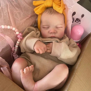 Planet Gates 49CM NPK 19inch Levi Reborn Baby Doll Already Painted Finished Sleeping Newborn Baby Size 3D Skin Visible Veins Collectible Art Doll