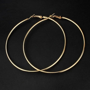 Planet Gates 4cm Silver Big Circle Smooth 4cm 6cm 7cm 8cm Women Gold Hyperbole Metal Large Hoop Earrings Brand New High Quality Ear Jewelry Gift Aros