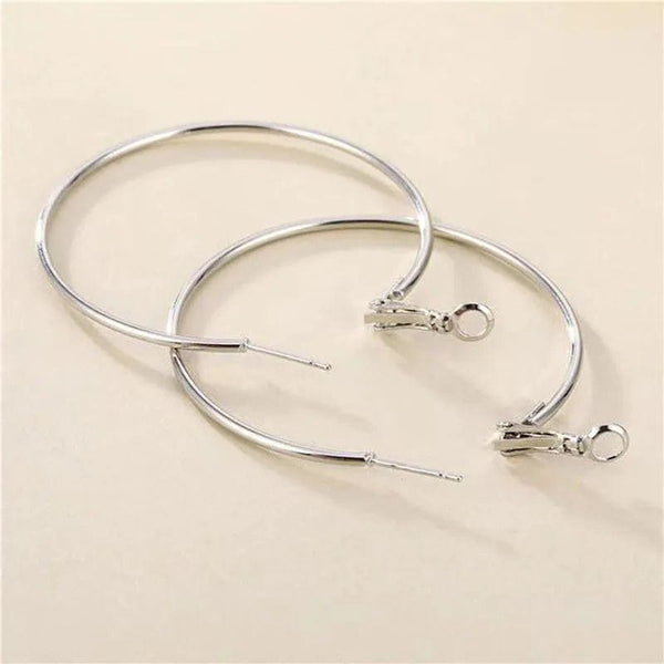 Planet Gates 4cm Silver Big Circle Smooth 4cm 6cm 7cm 8cm Women Gold Hyperbole Metal Large Hoop Earrings Brand New High Quality Ear Jewelry Gift Aros