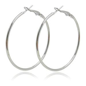 Planet Gates 4cm Silver Big Circle Smooth 4cm 6cm 7cm 8cm Women Gold Hyperbole Metal Large Hoop Earrings Brand New High Quality Ear Jewelry Gift Aros