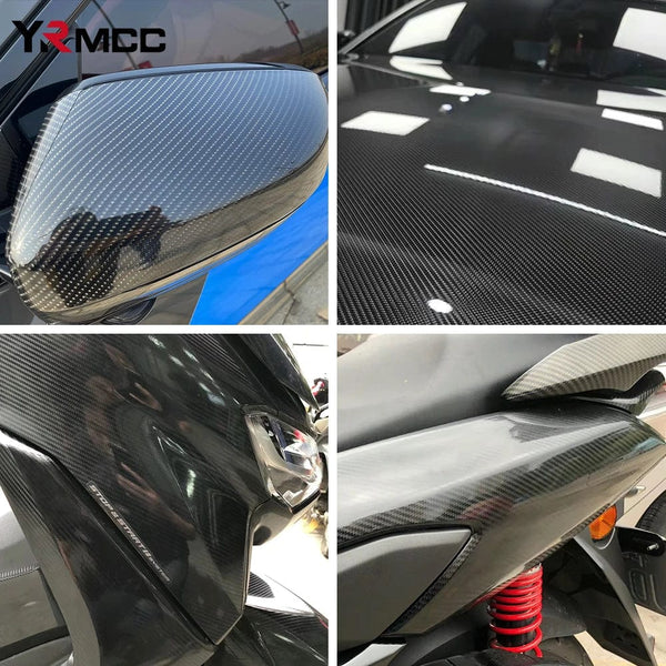 Planet Gates 4D Carbon Black / 50cmx300cm 3D 4D 5D 6D 9D Carbon Fiber Vinyl Car Film Self Adhesive Protection Sticker for Auto Hood Motorcycle Body DIY Decal Accessories