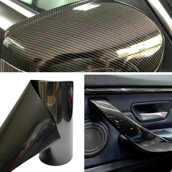 Planet Gates 4D Carbon Black / 50cmx300cm 3D 4D 5D 6D 9D Carbon Fiber Vinyl Car Film Self Adhesive Protection Sticker for Auto Hood Motorcycle Body DIY Decal Accessories