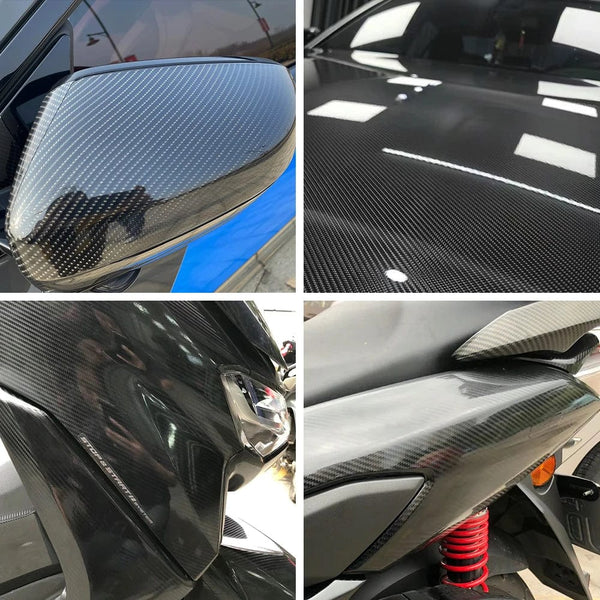 Planet Gates 4D Carbon Black / 50cmx300cm 3D 4D 5D 6D 9D Carbon Fiber Vinyl Car Film Self Adhesive Protection Sticker for Auto Hood Motorcycle Body DIY Decal Accessories