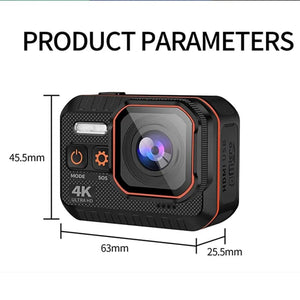 Planet Gates 4K B / 64g CERASTES Action Camera 4K60FPS With Remote Control Screen Waterproof Sport Camera Drive Recorder Sports Camera Helmet Action Cam