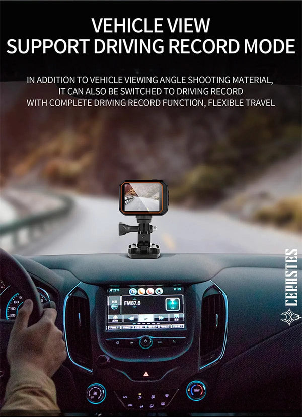 Planet Gates 4K B / 64g CERASTES Action Camera 4K60FPS With Remote Control Screen Waterproof Sport Camera Drive Recorder Sports Camera Helmet Action Cam