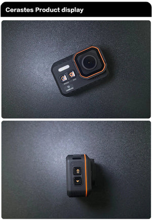 Planet Gates 4K B / 64g CERASTES Action Camera 4K60FPS With Remote Control Screen Waterproof Sport Camera Drive Recorder Sports Camera Helmet Action Cam