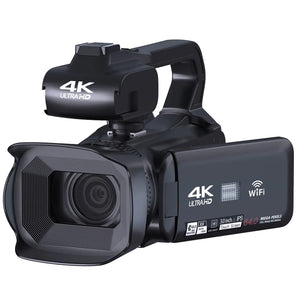 Planet Gates 4K video camera / 4K video camera WIFI Camcorder 4K Video Camera 64MP 60FPS HD Auto Focus Vlogging 4.0" Touch Screen 18X Zoom for Live Streaming