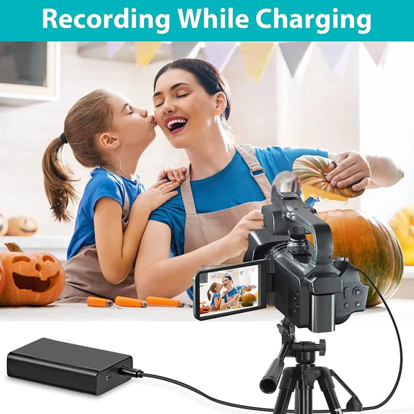 Planet Gates 4K video camera / 4K video camera WIFI Camcorder 4K Video Camera 64MP 60FPS HD Auto Focus Vlogging 4.0" Touch Screen 18X Zoom for Live Streaming