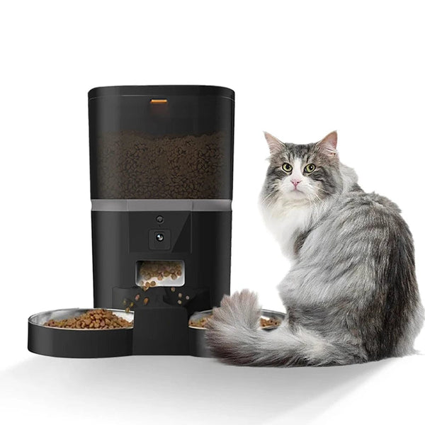 Planet Gates 4L With HD Camera Automatic Pet Feeder Cat And Dog Food Automatic Dispenser Suitable For Two Pet Cat And Dog Feeding Remote Feed