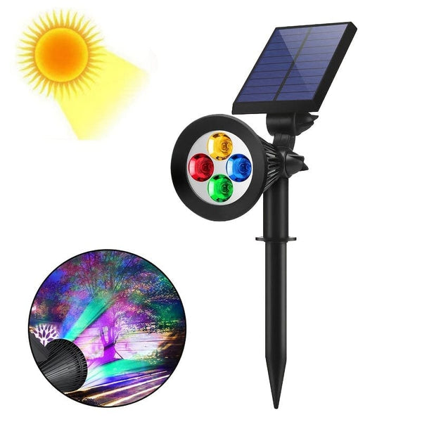 Planet Gates 4LEDs RGB 1pc 4/7LED Solar Garden Light, Outdoor Waterproof Spotlight, Landscape Tree Lawn RGB Lawn Light With Solar Grass Light