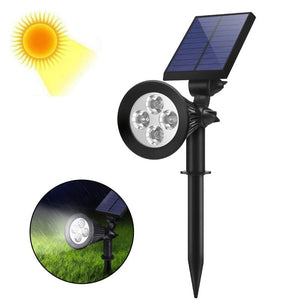 Planet Gates 4LEDs White Light 1pc 4/7LED Solar Garden Light, Outdoor Waterproof Spotlight, Landscape Tree Lawn RGB Lawn Light With Solar Grass Light