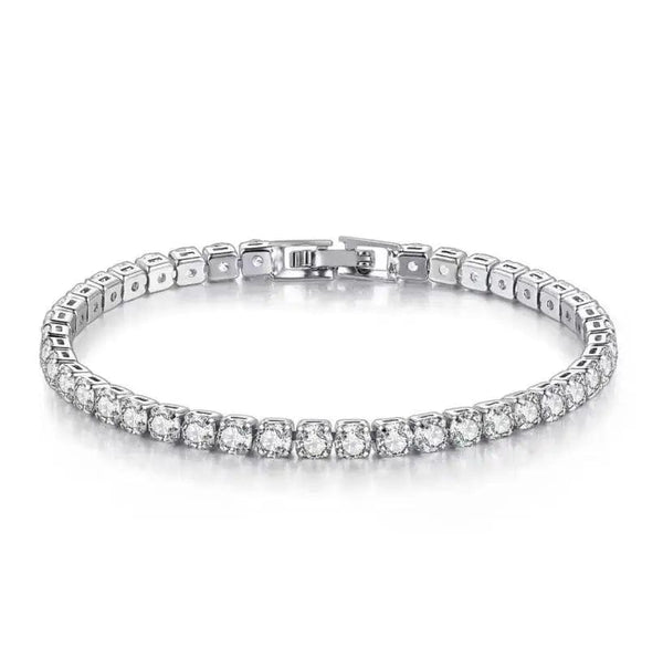 Planet Gates 4MM SAIYE Solid 18K 14K Gold Moissanite Tennis Bracelet for Women D VVS1 Round 925 Sterling Silver Luxury Bracelet for Engagement
