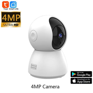 Planet Gates 4MP NO SD Card / EU Plug HD 4MP Tuya Smart Mini WiFi IP Camera Surveillance Camera Automatic Tracking Indoor Wireless Security Home CCTV Baby Monitor