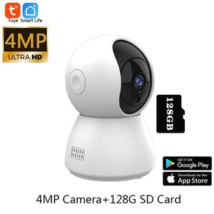 Planet Gates 4MP NO SD Card / EU Plug HD 4MP Tuya Smart Mini WiFi IP Camera Surveillance Camera Automatic Tracking Indoor Wireless Security Home CCTV Baby Monitor