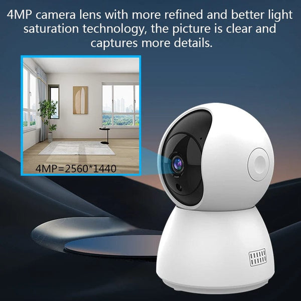Planet Gates 4MP NO SD Card / EU Plug HD 4MP Tuya Smart Mini WiFi IP Camera Surveillance Camera Automatic Tracking Indoor Wireless Security Home CCTV Baby Monitor