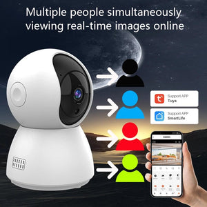 Planet Gates 4MP NO SD Card / EU Plug HD 4MP Tuya Smart Mini WiFi IP Camera Surveillance Camera Automatic Tracking Indoor Wireless Security Home CCTV Baby Monitor