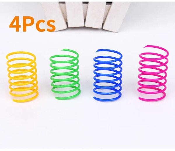 Planet Gates 4pc Kitten Coil Spiral Springs Cat Toys Interactive  Gauge Cat Spring Toy Colorful Springs Cat Pet Toy Pet Products