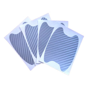 Planet Gates 4PC Silver Car Stickers Anti Scratch Car Door Handle Carbon Fiber Protector  Automobiles Handle Protection Film Styling Exterior Accessorie