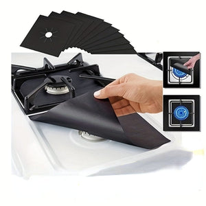 Planet Gates 4pc Stovetop Burner Protector Pad, Premium Extra 0.15mm Thick Reusable Gas Range Stovetop Burner Protector Pad, Liner Cover For Cleaning Kitchen Tools