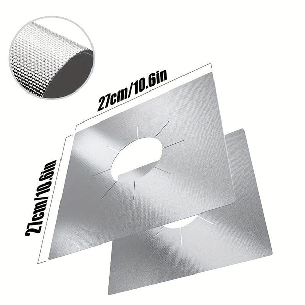 Planet Gates 4pc Stovetop Burner Protector Pad, Premium Extra 0.15mm Thick Reusable Gas Range Stovetop Burner Protector Pad, Liner Cover For Cleaning Kitchen Tools