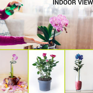 Planet Gates 4pcs/10pcs Garden Plant Stakes, Garden Metal Single Stem Plant Support, Garden Flower Support For Tomatoes, Orchid, Peony, Rose