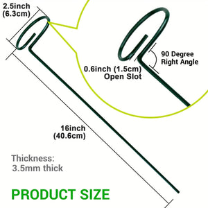 Planet Gates 4pcs/10pcs Garden Plant Stakes, Garden Metal Single Stem Plant Support, Garden Flower Support For Tomatoes, Orchid, Peony, Rose