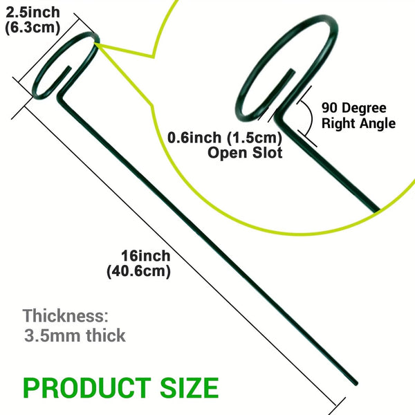 Planet Gates 4pcs/10pcs Garden Plant Stakes, Garden Metal Single Stem Plant Support, Garden Flower Support For Tomatoes, Orchid, Peony, Rose