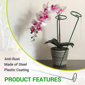 Planet Gates 4pcs/10pcs Garden Plant Stakes, Garden Metal Single Stem Plant Support, Garden Flower Support For Tomatoes, Orchid, Peony, Rose