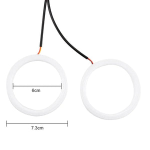 Planet Gates 4PCS 12V 24V COB Car Angel Eyes Decoration Light RGB Ambient Headlight With App Control Streamer Driving Lamp For Car Decorative