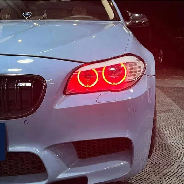 Planet Gates 4PCS 12V 24V COB Car Angel Eyes Decoration Light RGB Ambient Headlight With App Control Streamer Driving Lamp For Car Decorative