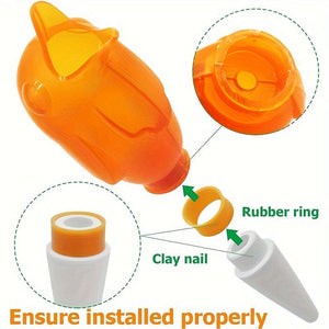 Planet Gates 4pcs 4 Packs, Self Watering Spike, Plant Watering Globes Automatic Drip Irrigation Self-Watering Stakes Moist Roots For Indoor Outdoor Plants, Bird Shape