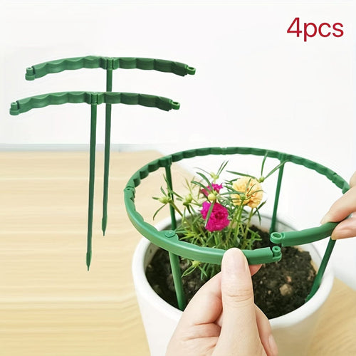 Planet Gates 4pcs 4pcs, 24.99cm-Plastic Plant Support Pile Frame Greenhouse Arrangement Semicircle Fixed Rod Indoor Flower Plant Vine Climbing Bracket