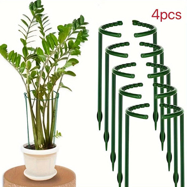 Planet Gates 4pcs 4pcs, 24.99cm-Plastic Plant Support Pile Frame Greenhouse Arrangement Semicircle Fixed Rod Indoor Flower Plant Vine Climbing Bracket