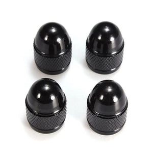 Planet Gates 4pcs 4pcs Black Aluminum Nipple Caps Bullet Car Truck Air Port Cover Tire Rim Valve Wheel Stem Cap Exterior Parts Car Accessories