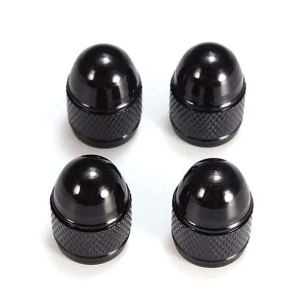 Planet Gates 4pcs 4pcs Black Aluminum Nipple Caps Bullet Car Truck Air Port Cover Tire Rim Valve Wheel Stem Cap Exterior Parts Car Accessories