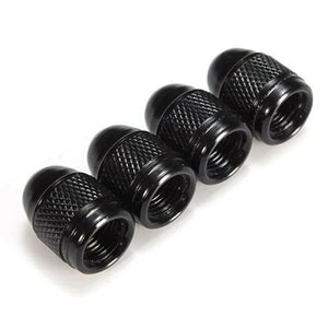 Planet Gates 4pcs 4pcs Black Aluminum Nipple Caps Bullet Car Truck Air Port Cover Tire Rim Valve Wheel Stem Cap Exterior Parts Car Accessories