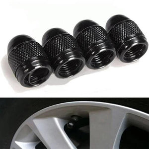 Planet Gates 4pcs 4pcs Black Aluminum Nipple Caps Bullet Car Truck Air Port Cover Tire Rim Valve Wheel Stem Cap Exterior Parts Car Accessories