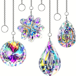 Planet Gates 4pcs 4pcs Crystal Light Catcher: Transform Your Home with a Rainbow of Colorful Light!